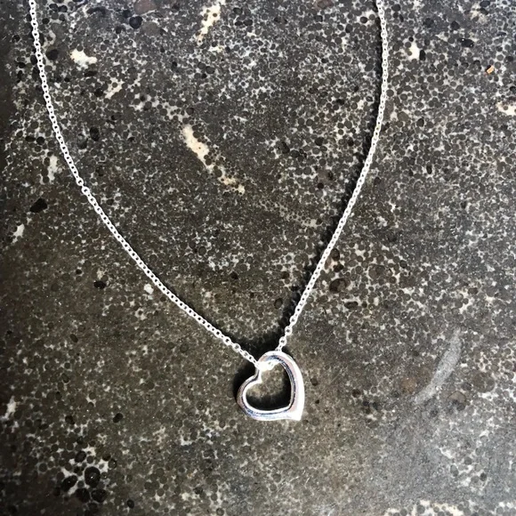 Free with any purchase! Silver plated brass tiny floating heart 18” necklace - Picture 4 of 7